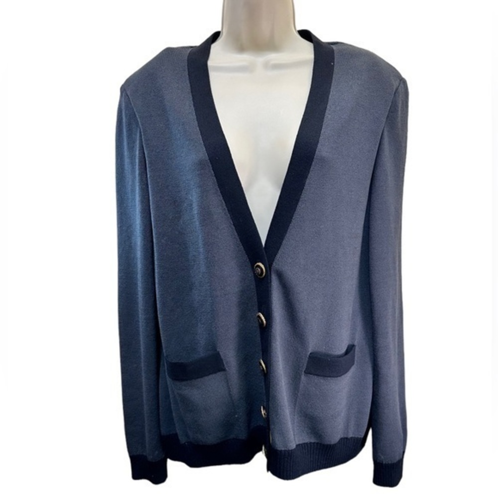 ST. JOHN SPORT Santana knitted long sleeve button down cardigan